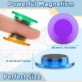 FINDMAG 45Pack Colorful Fridge Magnets, Transparent Magnets, Small Strong Magnets, Round Whiteboard Magnets Decorative Magnets, Tiny Funny Magnets for Whiteboard Locker Gift