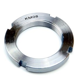 Parts and Parts Slot Nut KM8 40 x 58 x 9 mm, DIN 981, Shaft Hub Attachment, Metric Threaded Slot Nut, Use with Locking Washer DIN 5406, Ideal for Shafts & Gear Assemblies