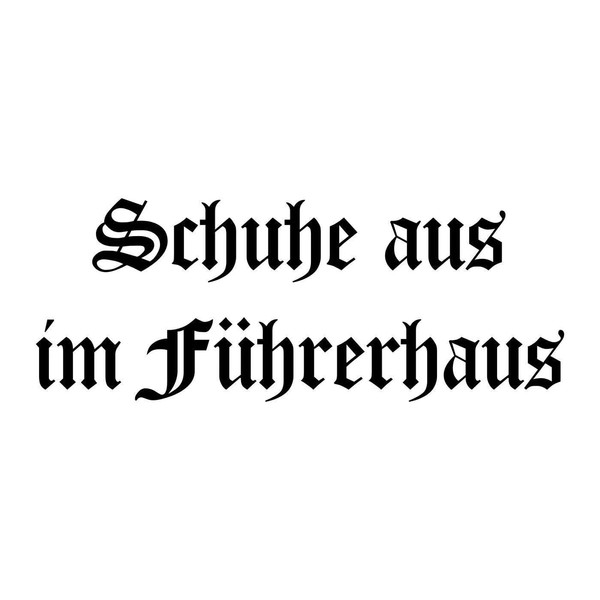 Generisch 2x LKW-Fhrerhaus Aufkleber "Schuhe aus", 2 Gr??en LKW Aufkleber,