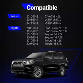 90K-39185 Serpentine Belt Drive Tensioner Pulley Component Kit for 2007-2018 Lexus GX460 LX570 Toyota Sequoia Tundra Land Cruiser Replace# 39185 36370 8PK2415 （Set of 3）