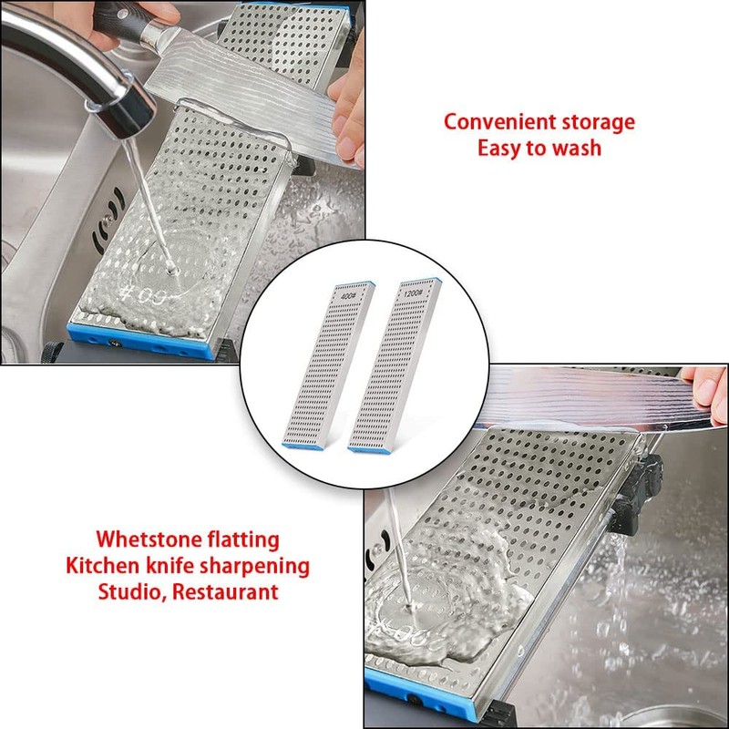 Diamond Flattening Stone Lapping Plate Double-Sided (400&1200) Grit Diamond Sharpening