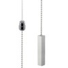 Bathroom Light Pull Chain – Polished Chrome Square Bar &