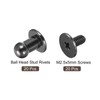 sourcing map 4mm Ball Head Stud Rivets Screw Back, 20Pack