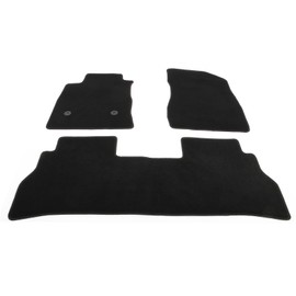 IKON MOTORSPORTS, Nylon Car Floor Mats Compatible with 2024-2025 Chevy Trax/Buick Envista, OE Fitment Style Black Driver Passenger Car Carpets, Front Rear 3PCS Full Set