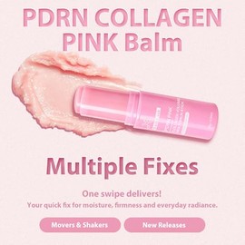 PDRN - Bálsamo de colágeno rosa, 2 unidades de barra múltiple de volumen – Bálsamo hidratante para ojos, base de maquillaje y barra de humedad, barra 