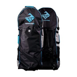 Boardworks - Rolling Board Bag - Comfortable padded backpack shoulder straps - Durable urethane roller wheels - Black