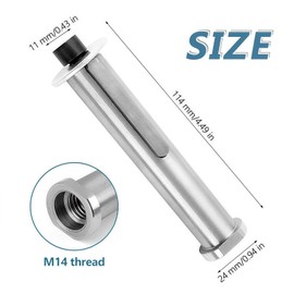 Satin Roller M14 Thread - Grinding Attachment & Extension for Angle Grinder, Satin Attachment for Angle Grinder, Polishing Machine, Roller Grinder, Mandrel Adapter for Polishing and Satin Machines
