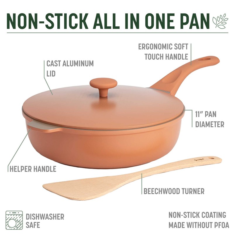 Goodful All-in-One Pan, Multilayer Nonstick, High-Performance Cast Construction, Multipurpose Design