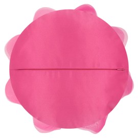 JWH Stereo Flower Throw Pillow Covers Aesthetic Decorative Floral Accent Pillow Cases Round Cushion Handmade Pillowcase for Car Sofa Couch Living Room 12 Inch Hot Pink