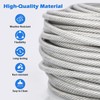 hannger 1/8" Wire Rope Kit, 100 Ft PVC Coated Steel