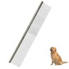 Stainless Steel Pet Comb,Metal Rounded Teeth Pet Comb for Large