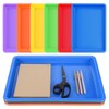 Sibba 6 Pack Multicolor Plastic Art Trays Colorful Activity Crafts