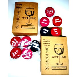 Twin Gift Pack Novelty Silicone Wine Stoppers (5 Toppers per giftbox)