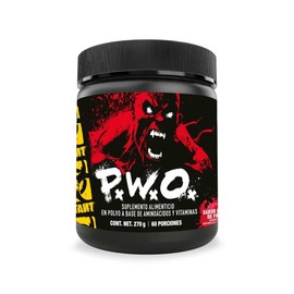 Mutant  PWO Pre Entreno en Polvo Sabor Frutas 270 g 60 Porciones, Suplemento Deportivo con Aminoácidos y Vitaminas, Energía para Entrenamiento,...    