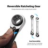 Capri Tools 4-in-1 120-Tooth Box End Reversible Ratcheting Wrench, 9/16,