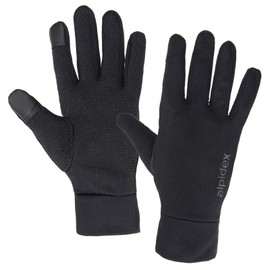 ALPIDEX Lightweight Sports Gloves Running Gloves Touchscreen Running Gloves Thin Warm Liner Winter Cycling Walking Gloves Size: L Colour: Black
