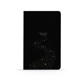 DENIK - Each On Our Own Path - 8.25" x 5.25" Aesthetic Layflat Notebook - 144 Lined Pages - Durable Binding and Design - Water-Resistent Soft Touch Cover - Made With Recycled Paper