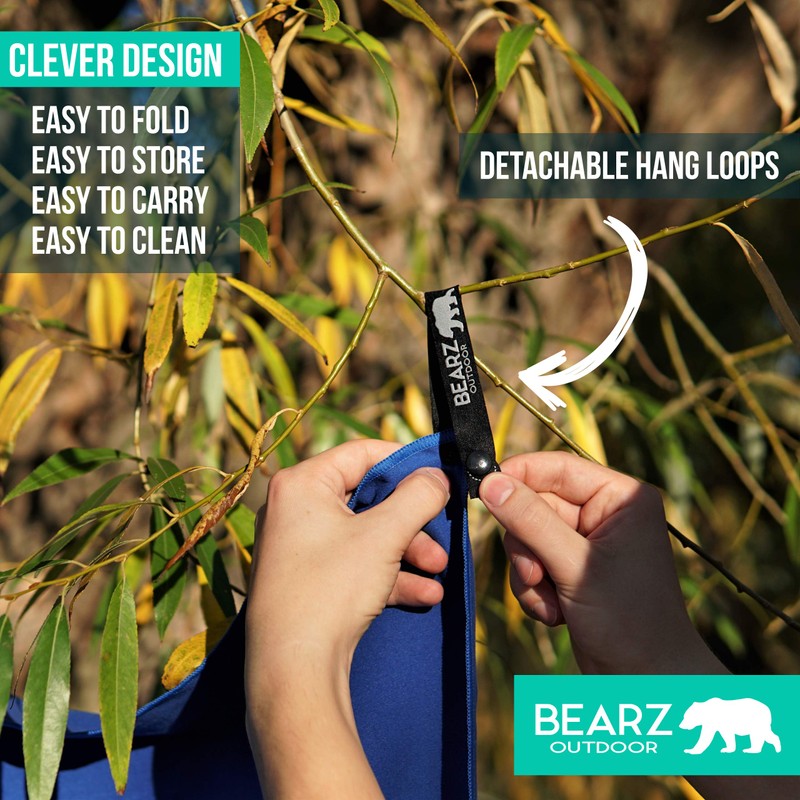 BEARZ Outdoor Quick Dry Towel Travel Towel - 2 Pack