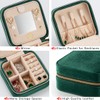UJHAW Plush Velvet Jewelry Box | Travel Jewelry Case Organizer