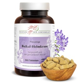 Baikal Helmkraut Tablets of 480 mg Active Ingredient (Scutellaria Baicalensis), 265 Tablets, Premium Quality, Made in Austria, Tablets Instead of Capsules, Vegan