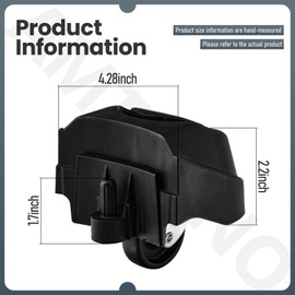 12388 Foot Caster & 12293 Caster Wheel Kit for Ridgid 6 & 16 Gal Wet/Dry Vacuum, Used for Plate-Casters (2)