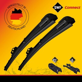SWF Connect Wipers - K32 - Kit Made in Germany Flat Bar Wipers for Optimal Wiping Performance 700 mm/700 mm - Front - Set of 2