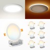 LVWIT 6 Pack 6 Inch LED Recessed Light with Night