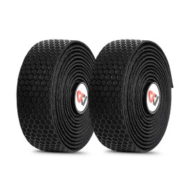 ZIMAOER Road Bike Handlebar Tape, Handlebar Tape for Road Bikes with Honeycomb Structure, Non-Slip & Shock Absorbing Gel, Comfortable and Durable, Ideal for Road Bike & Gravel (Black)