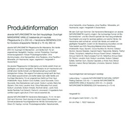 Alverde Natural Cosmetics Set of 4 Main Care: Shower Gel Mandarine Vanilla Invigorating pH Neutral Shower Gel (2 x 250 ml) + Hand Cream Bee Happiness for Dry Stressed Hands (2 x 75 ml) 650 ml