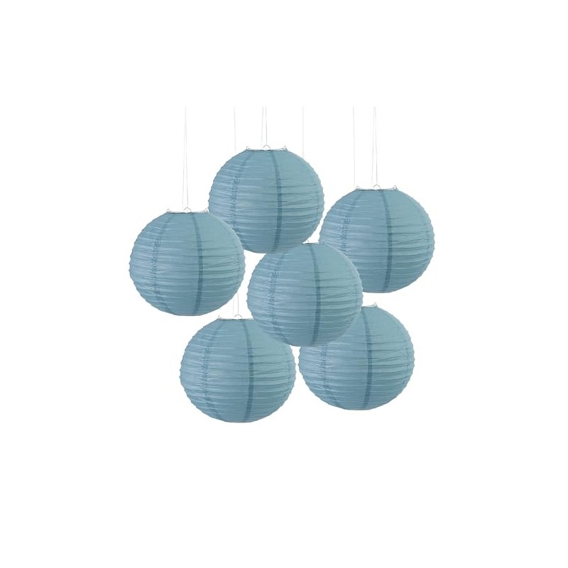 Fun Express 12" Medium Slate Blue Hanging Round Paper Lanterns