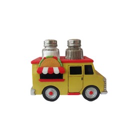 World of Wonders Taco Truck Spice Salt & Pepper Holder Kitchen Diner Novelty Spice Holder - 6"