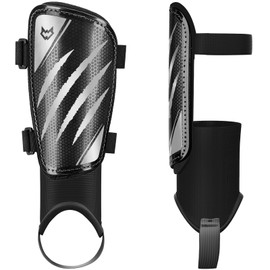 WVVOU Children's Shin Pads, Football Shin Pads for Boys and Girls, Shin Pads, Football Men with Double Adjustable Straps, Super Shock Resistance, Lightweight, CE Certified