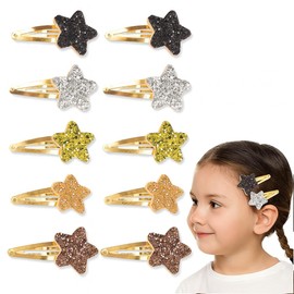 JEYORZY 10 Stück Niedliche Stern Haarspangen Metall Haarspangen Mädchen Snap Hair Pins funkelnde Mode Haar Spangen Styling Zubehör für Kleinkind Frauen Mädchen Party Geburtstag Geschenk liefert
