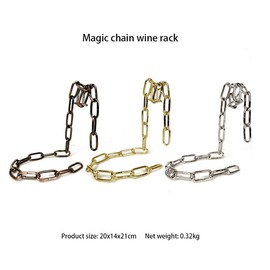 Magic Iron Chain Wine Bottle Holder Utensils Drink - Color: Antique golden