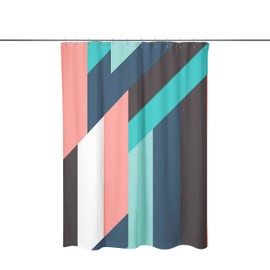 Le Jardin du Lin Digital Printed Shower Curtain Polyester Blue 140 x 200 cm