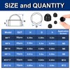 smseace 150pcs 6-Values Bolt and Nuts Protective Caps M4/M5/M6/M8/M10/M12 Bolt
