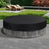 POLXIYY Round Fire Pit Cover, 52-56 Inch In Ground Fire