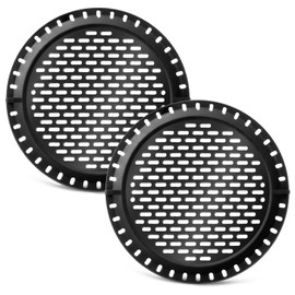 Shower Drain Hair Catcher Cover, 2 Pcs Bathroom Sink Drain Strainer with Silicone Rim, Stainless Steel Round Flat Filter Hair Trap for Bathtub, Tub, Shower, Bathroom Floor (Black)