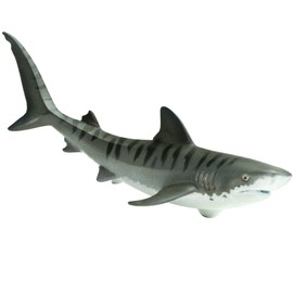 Safari Ltd. Tiger Shark Figurine - Detailed 4.5" Plastic Model Figure - Fun Educational Play Toy for Boys, Girls & Kids Ages 3+