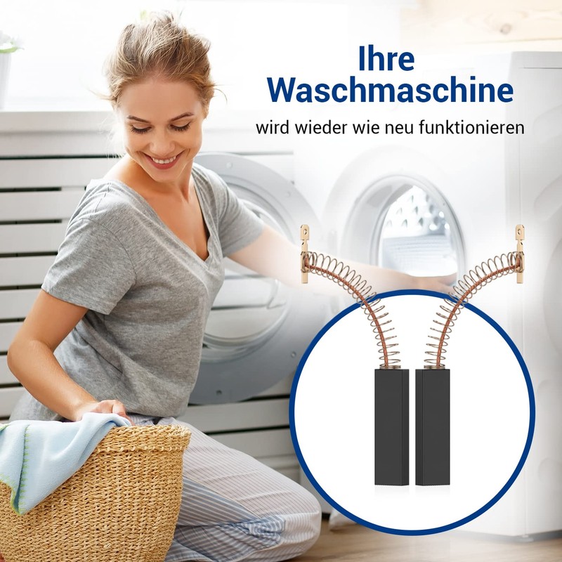 VIOKS Washing Machine Carbon Brushes 2x for Electric Motor Replacement
