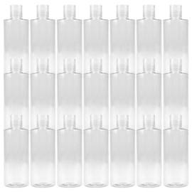 TAICHEUT Paquete de 24 botellas de loción de 250 ml con tapa, botellas de plástico para apretar con tapa de disco, botellas de viaje para champú, loción y aceite esencial
