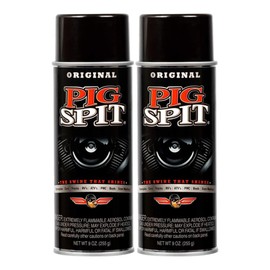 PIG SPIT Original | Shine for Engines, Trim, Tires & Vinyl | Restores Faded Black Plastic | 9 oz. | 2-Pack