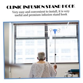IWOWHERO Stainless Steel Infusion Stand Hanging Hook for Clinic Use Lightweight Vertical Infusion Rack Hanger with Inner Diameter Medical Accessory for Hospital and Healthcare Settings