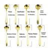 ERCENTURY Stainless Steel Tableware Flower Coffee Spoon, Tea Spoon, 8