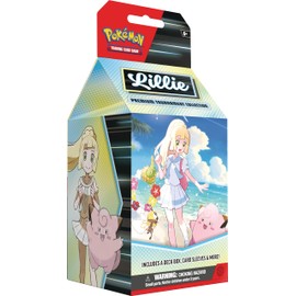 Pokémon TCG: Lillie Premium Tournament Collection (1 Full-Art Foil Promo Card Featuring Lillie’s Clefairy ex, 6 Assorted Boosters & Accessories)