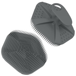 Silicone Body Scrubber Redfly Back Scrubber for Shower, Exfoliating Body Brush, Rubber Massage Loofah for Men and Women, Effective Skin Cleaner and Exfoliator, Bath Scrub for Deep Cleaning (Grey)