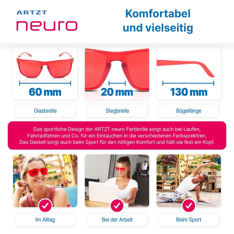 ARTZT Coloured Glasses for Neuroathletics Training Sports Glasses Men and