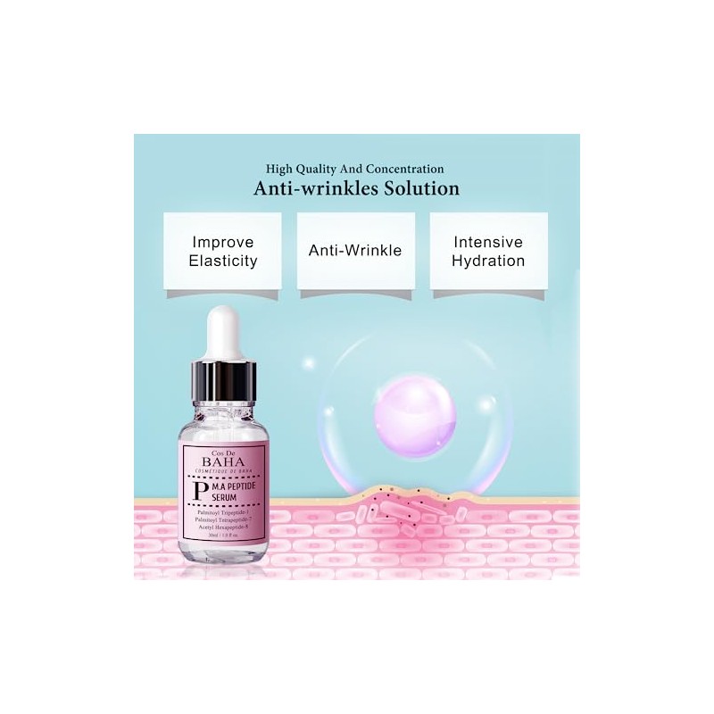 Sérum Facial de Péptidos CosDeBAHA Organic Complex Peptide Face Serum,