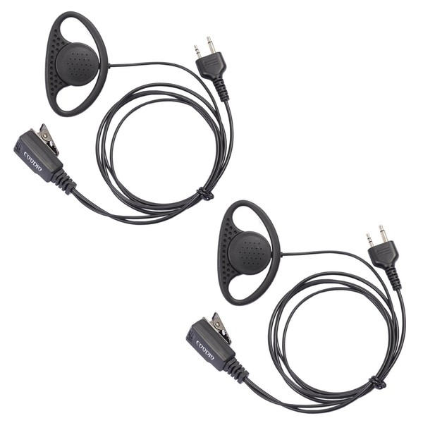 Coodio ML2HS4 Midland 2 Way Radio Earpiece 2 Pin D-Ring