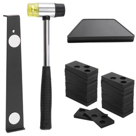 Sliva Laminate Wood Flooring Installation Kit with 40 Spacers, Mallet, Block and Pull Bar